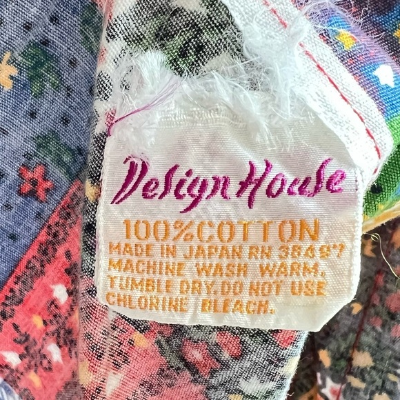 Vintage 1970s Design House Novelty Print Smock Top Blouse // Yellow Green Orange - Picture 5 of 5